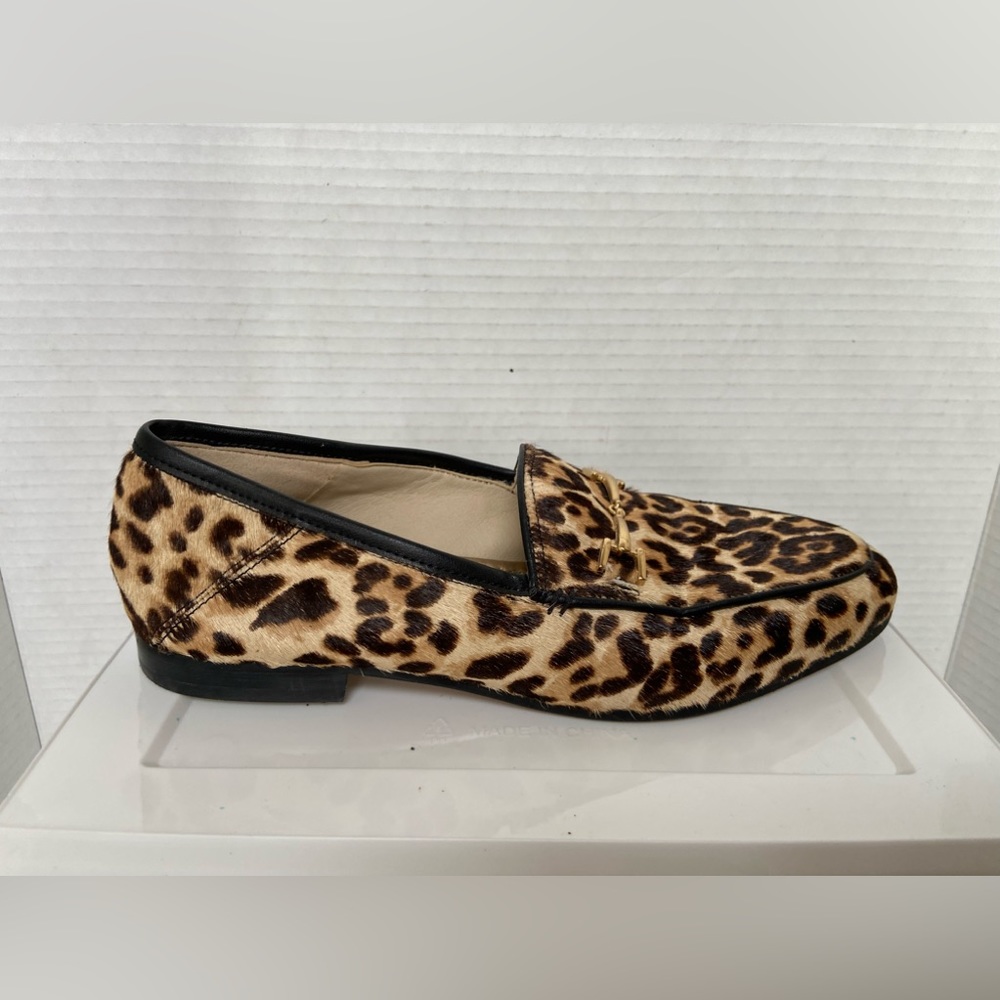 Sam Edelman Calf Hair Flats Womens Shoes Loafers Brown Leopard Cheetah Sz 5.5 - Picture 7 of 11